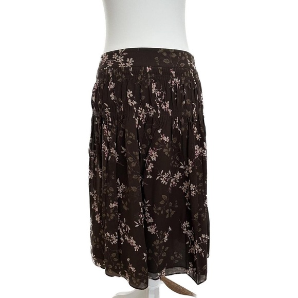 ⭐️ANN TAYLOR - VINTAGE BROWN FLORAL SKIRT⭐️ - Picture 5 of 7